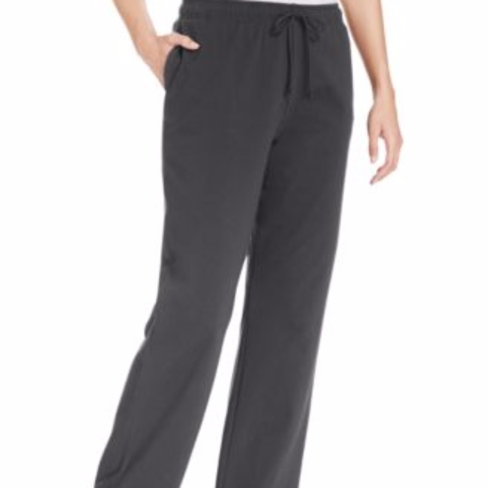 Karen Scott Black Drawstring Wide-Leg Act PXL